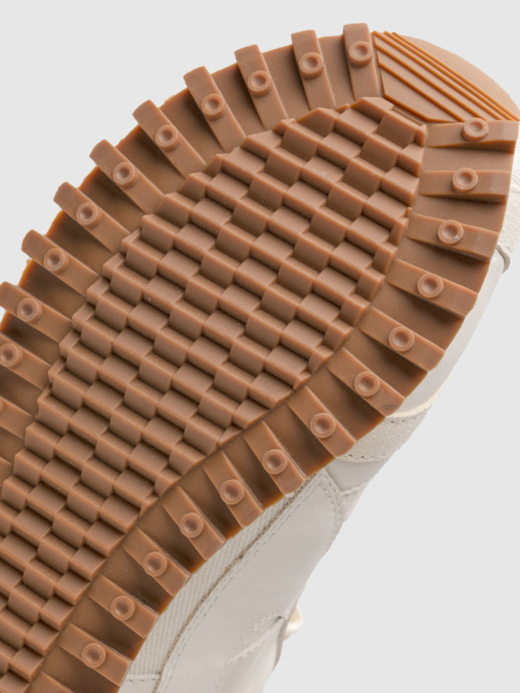 Ivory Waffle-Sole Retro Runner Sneakers