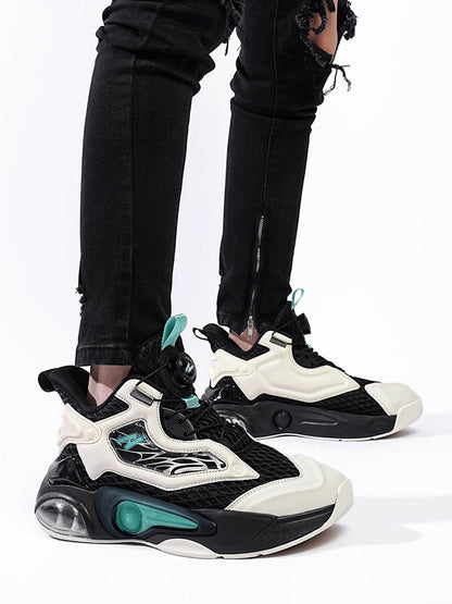 Black Air-Cushion Runner Sneakers