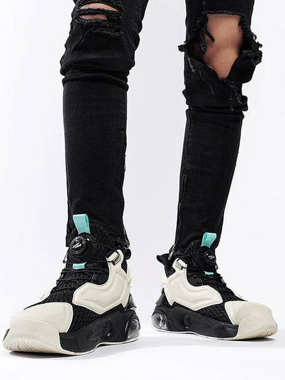 Black Air-Cushion Runner Sneakers