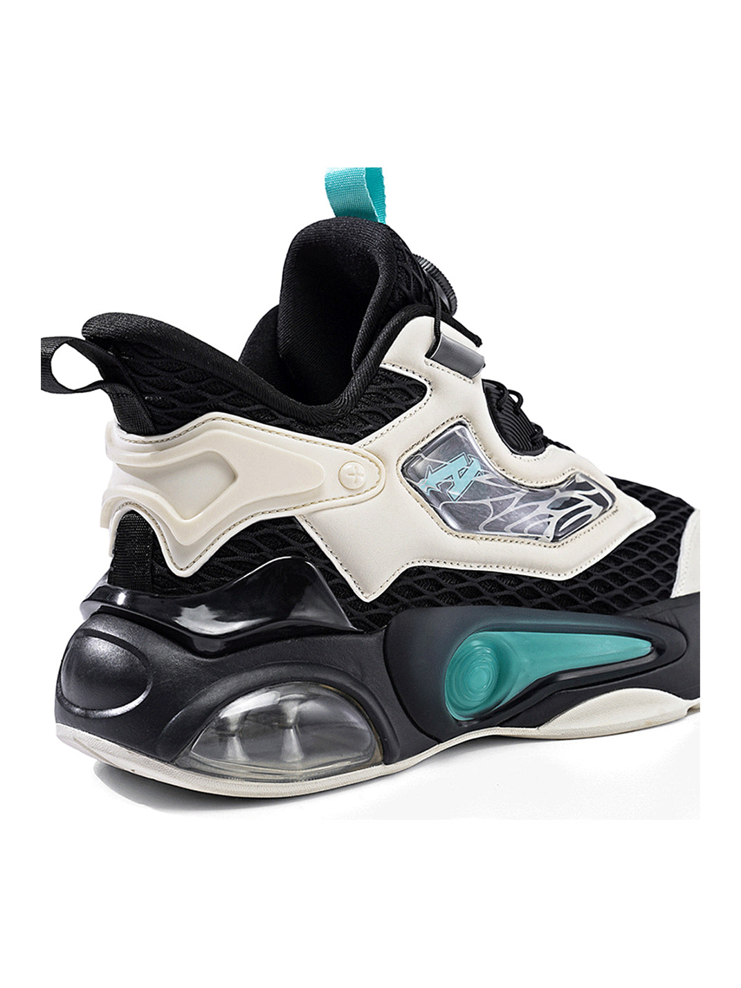 Black Air-Cushion Runner Sneakers
