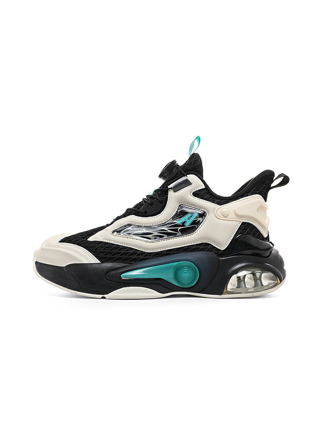 Black Air-Cushion Runner Sneakers
