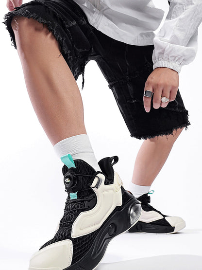 Black Air-Cushion Runner Sneakers