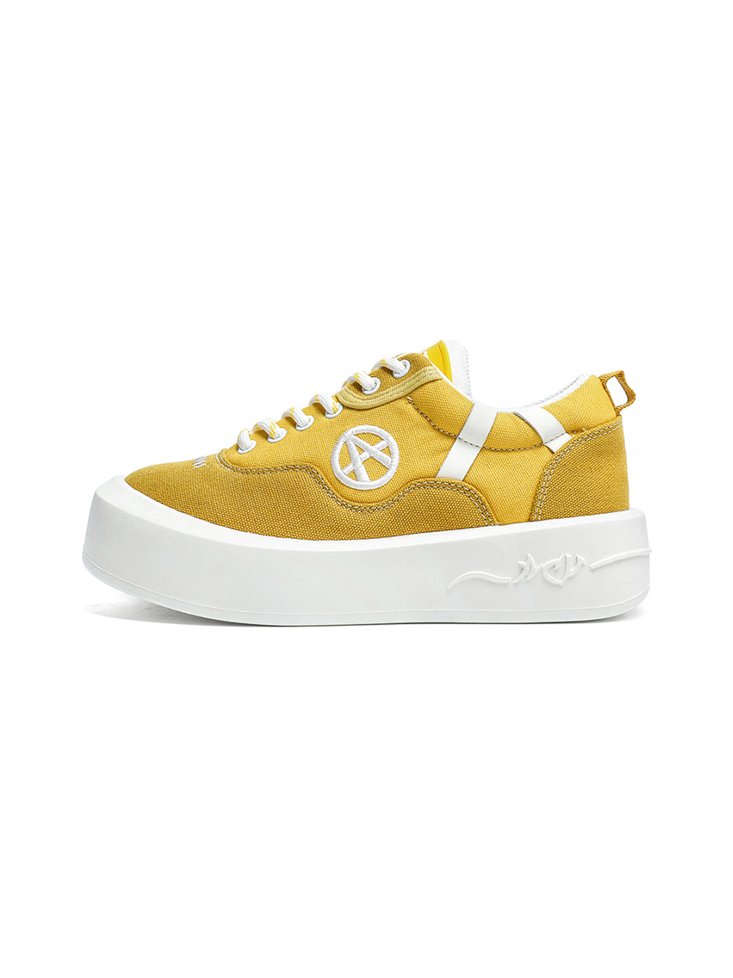 Neon Colorblock Canvas Platform Sneakers