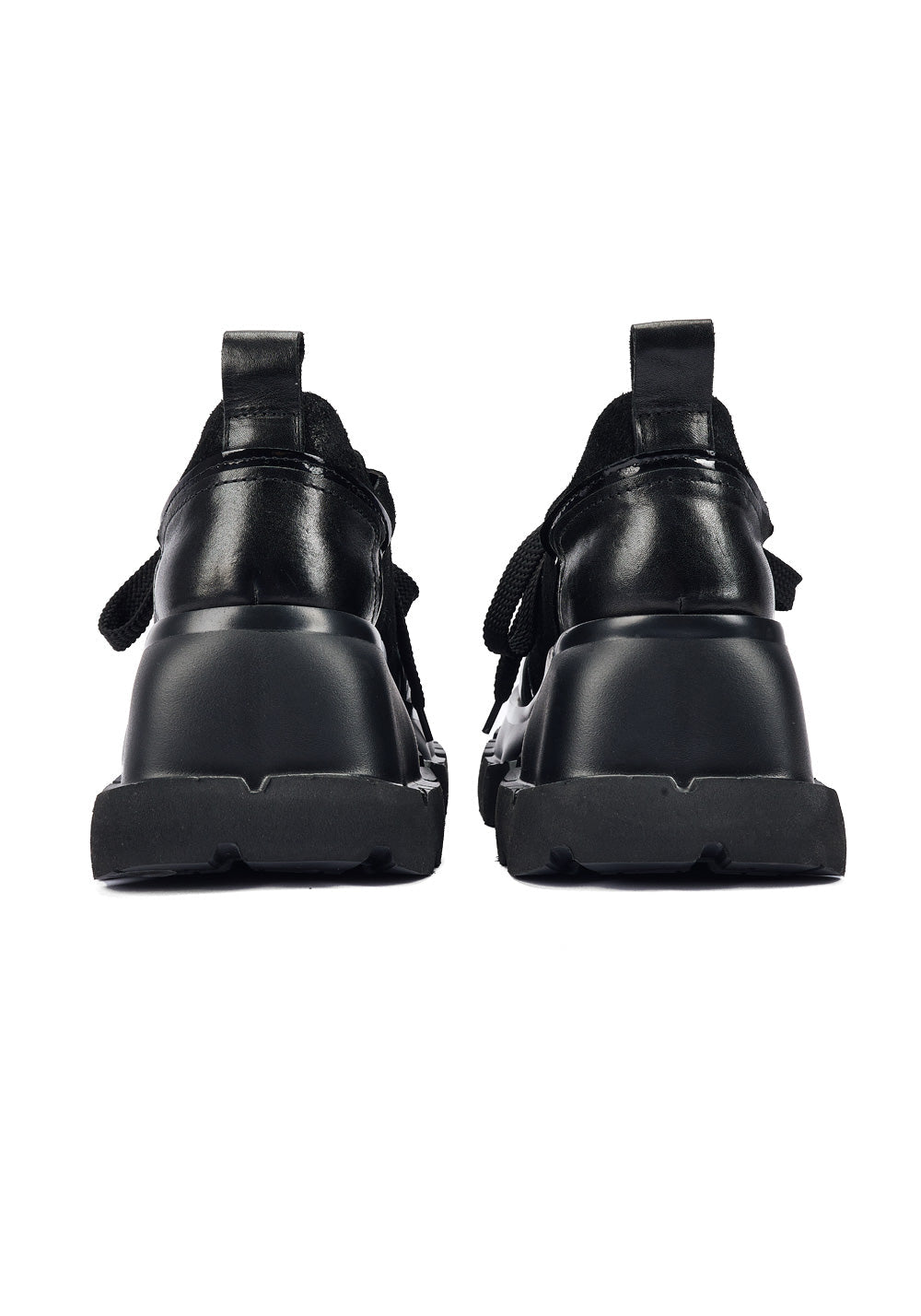 Horsehide Rope-Lace Platform Derby Shoes