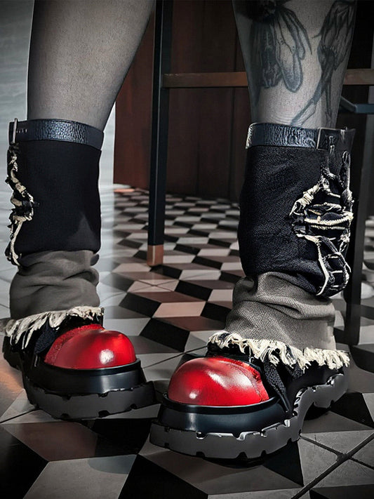 Red-Toe Nocturne Platform Derby Shoes
