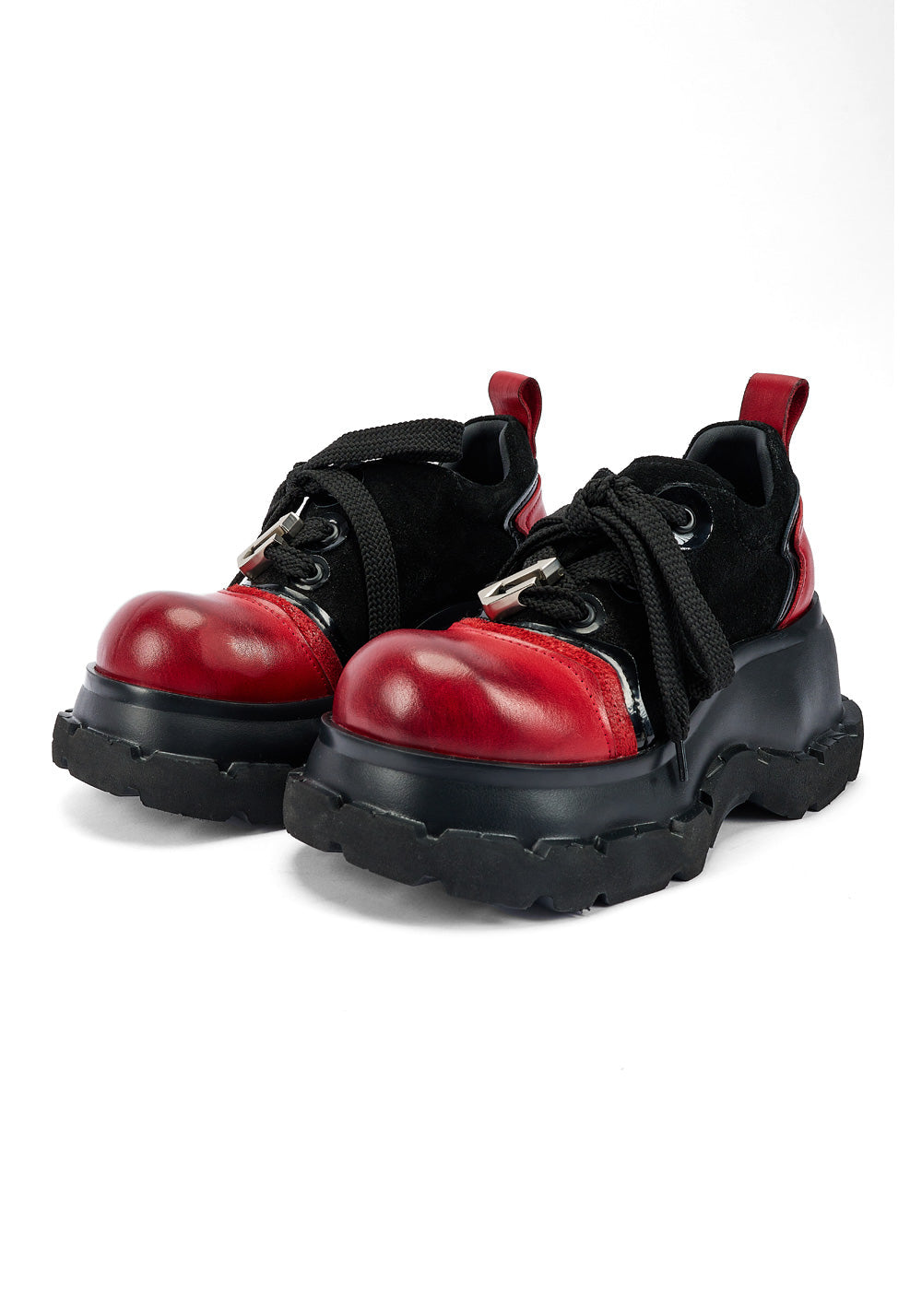 Red-Toe Nocturne Platform Derby Shoes