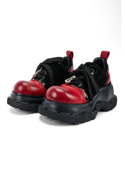 Red-Toe Nocturne Platform Derby Shoes
