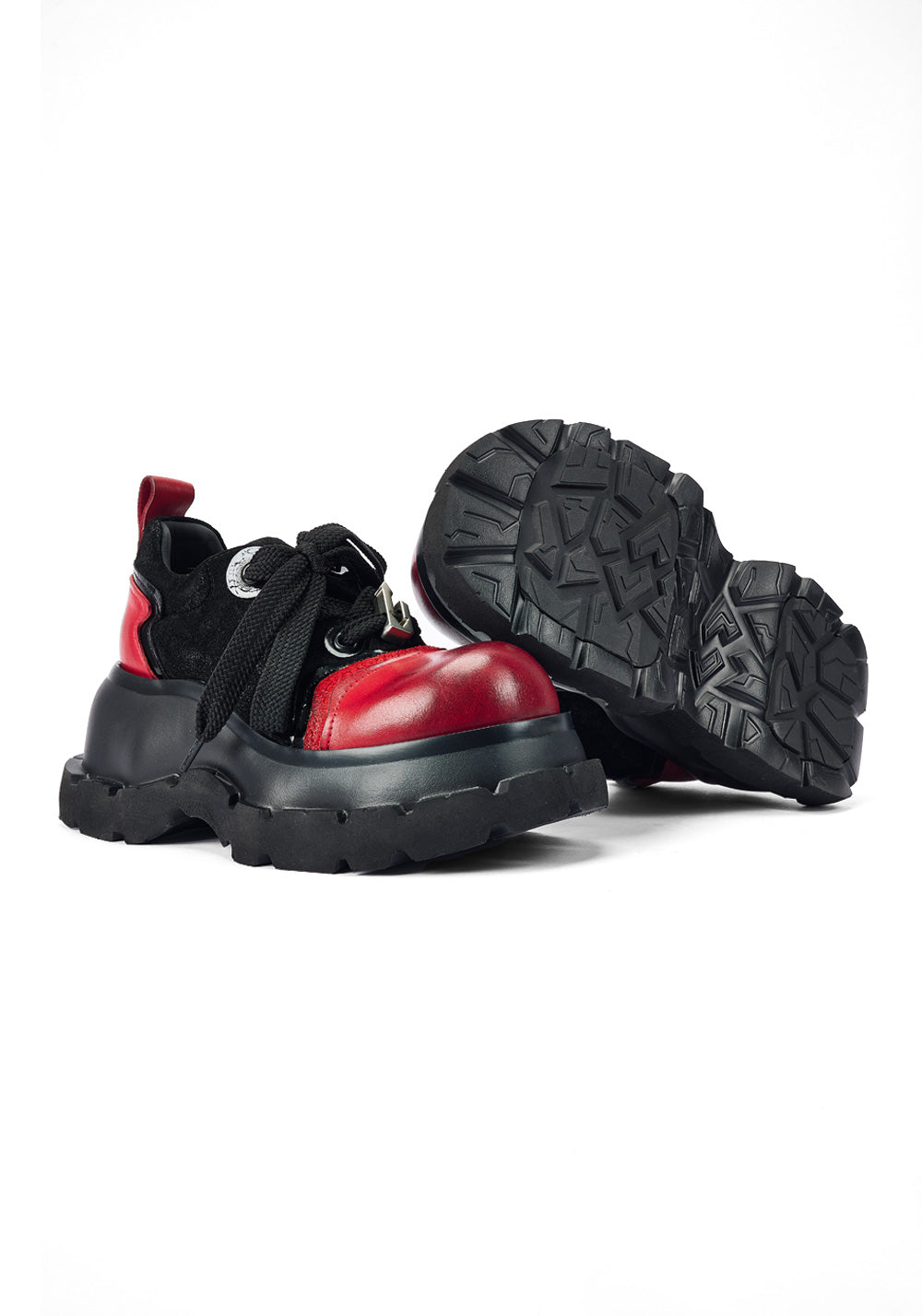 Red-Toe Nocturne Platform Derby Shoes