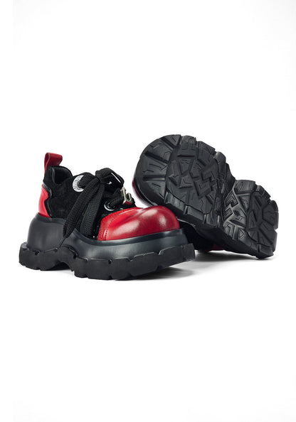 Red-Toe Nocturne Platform Derby Shoes