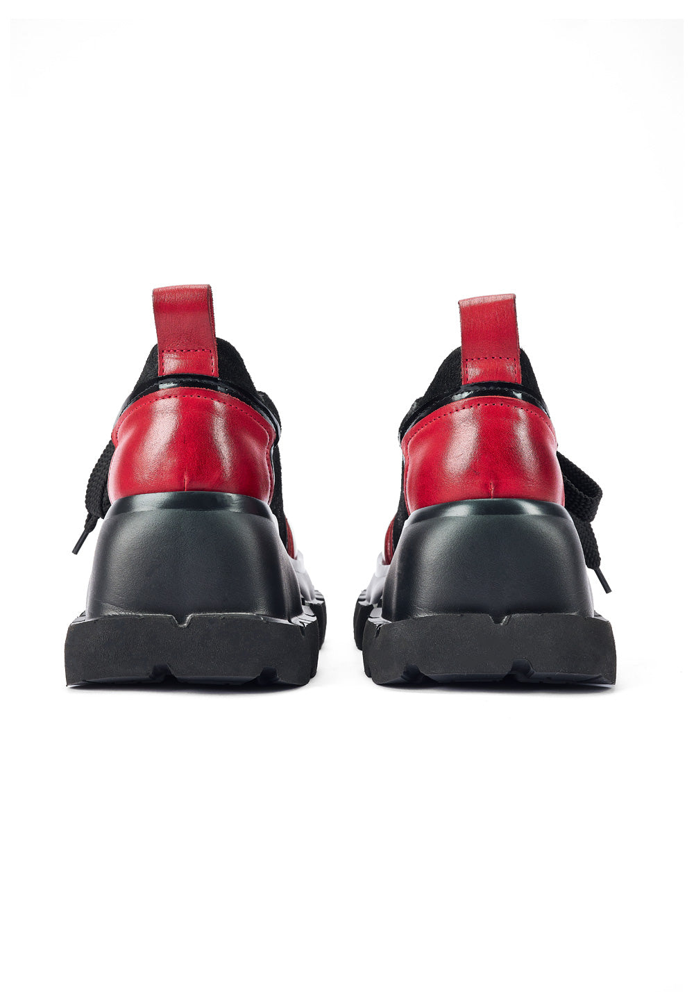Red-Toe Nocturne Platform Derby Shoes