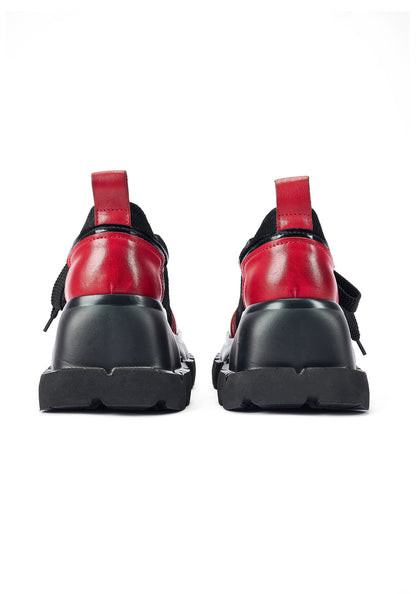 Red-Toe Nocturne Platform Derby Shoes