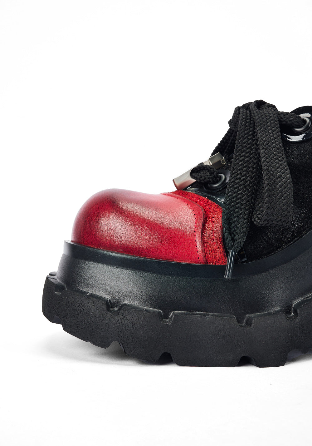 Red-Toe Nocturne Platform Derby Shoes