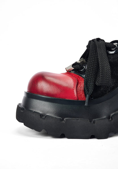 Red-Toe Nocturne Platform Derby Shoes