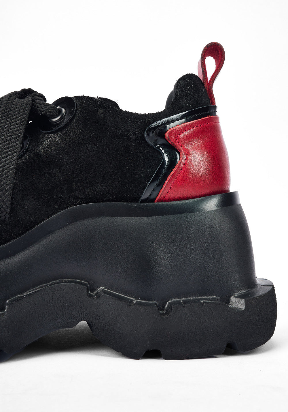 Red-Toe Nocturne Platform Derby Shoes