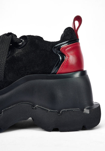 Red-Toe Nocturne Platform Derby Shoes