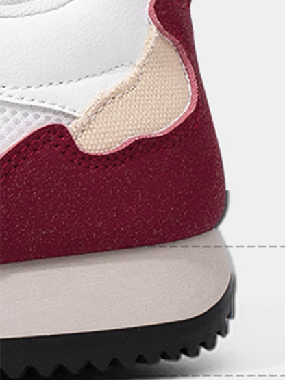 Apple-Detail Mesh Retro Runner Sneakers