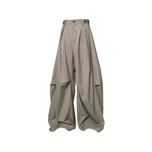 RELABEL Pleated Drape Wide-Leg Trousers