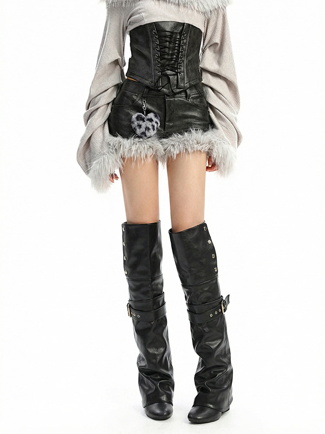 Convertible Foldover Over-the-Knee Boots