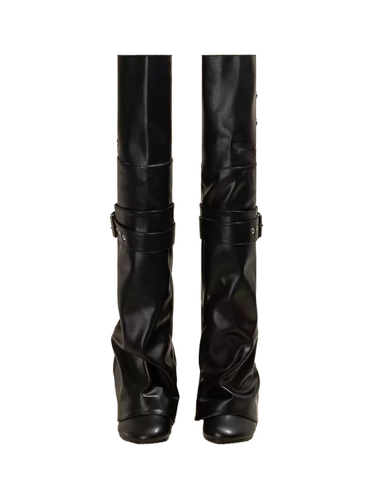 Convertible Foldover Over-the-Knee Boots