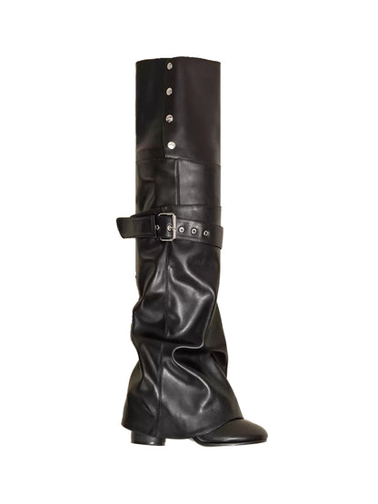 Convertible Foldover Over-the-Knee Boots