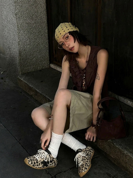 Leopard Suede Low-Profile Trainers