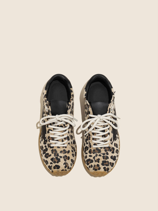 Leopard Suede Low-Profile Trainers
