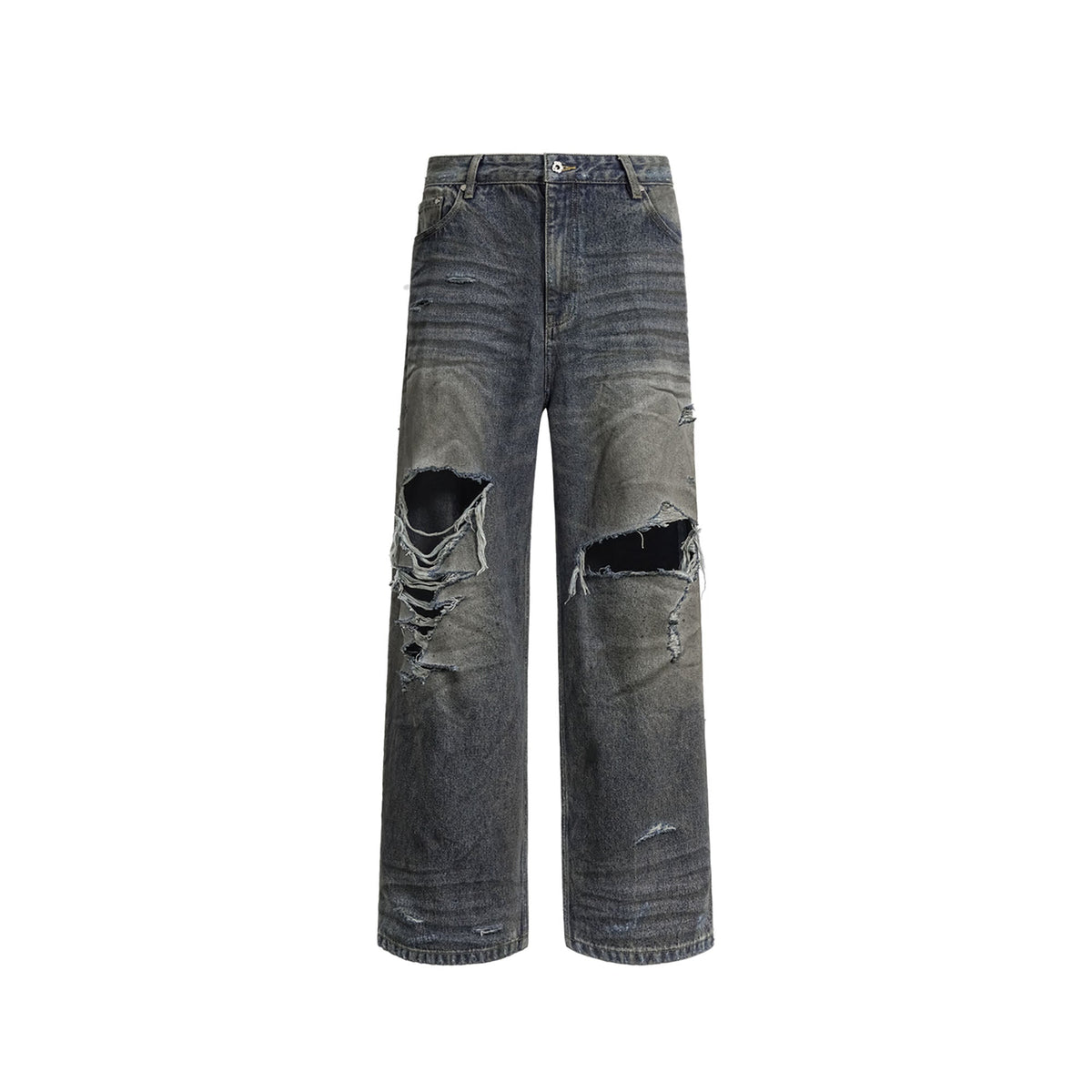 UNDERWATER Muddy Ripped Baggy Jeans