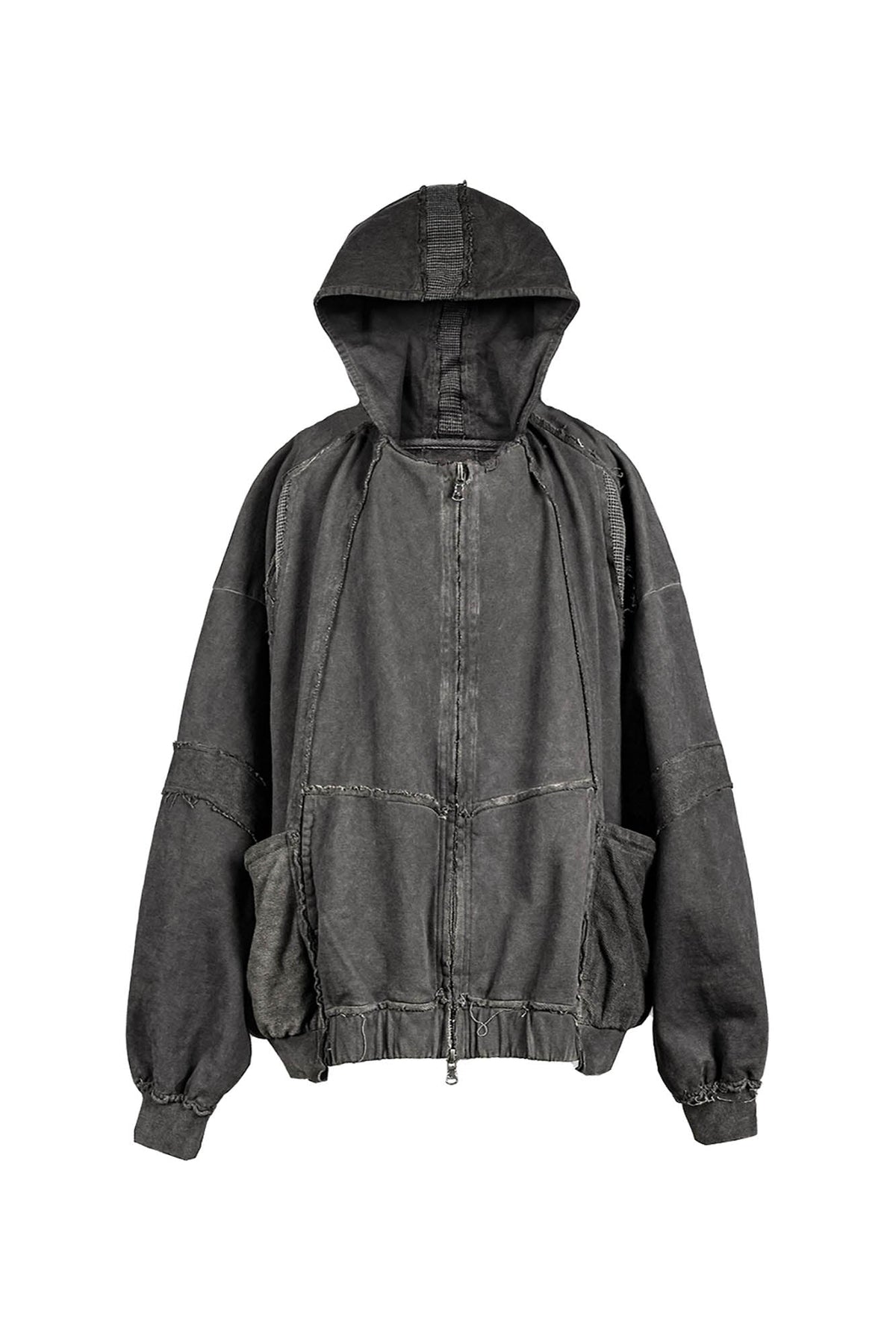 UNDERWATER Distressed Demon Clad Deconstructed Hooded Jacket