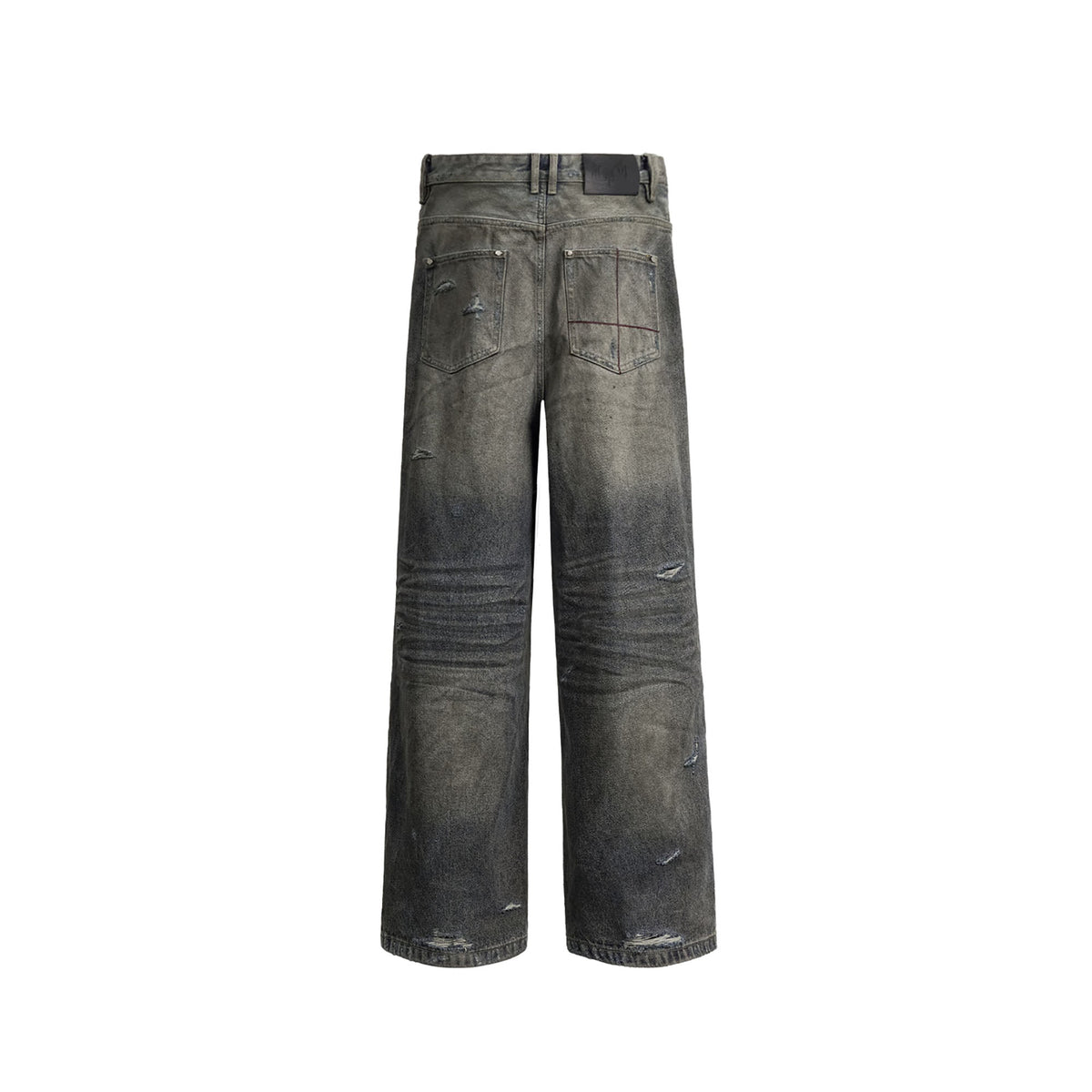 UNDERWATER Muddy Ripped Baggy Jeans