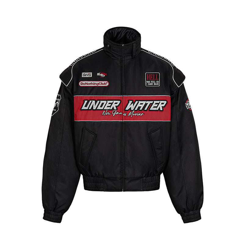 UNDERWATER Hell Racer Embroidered Padded Bomber