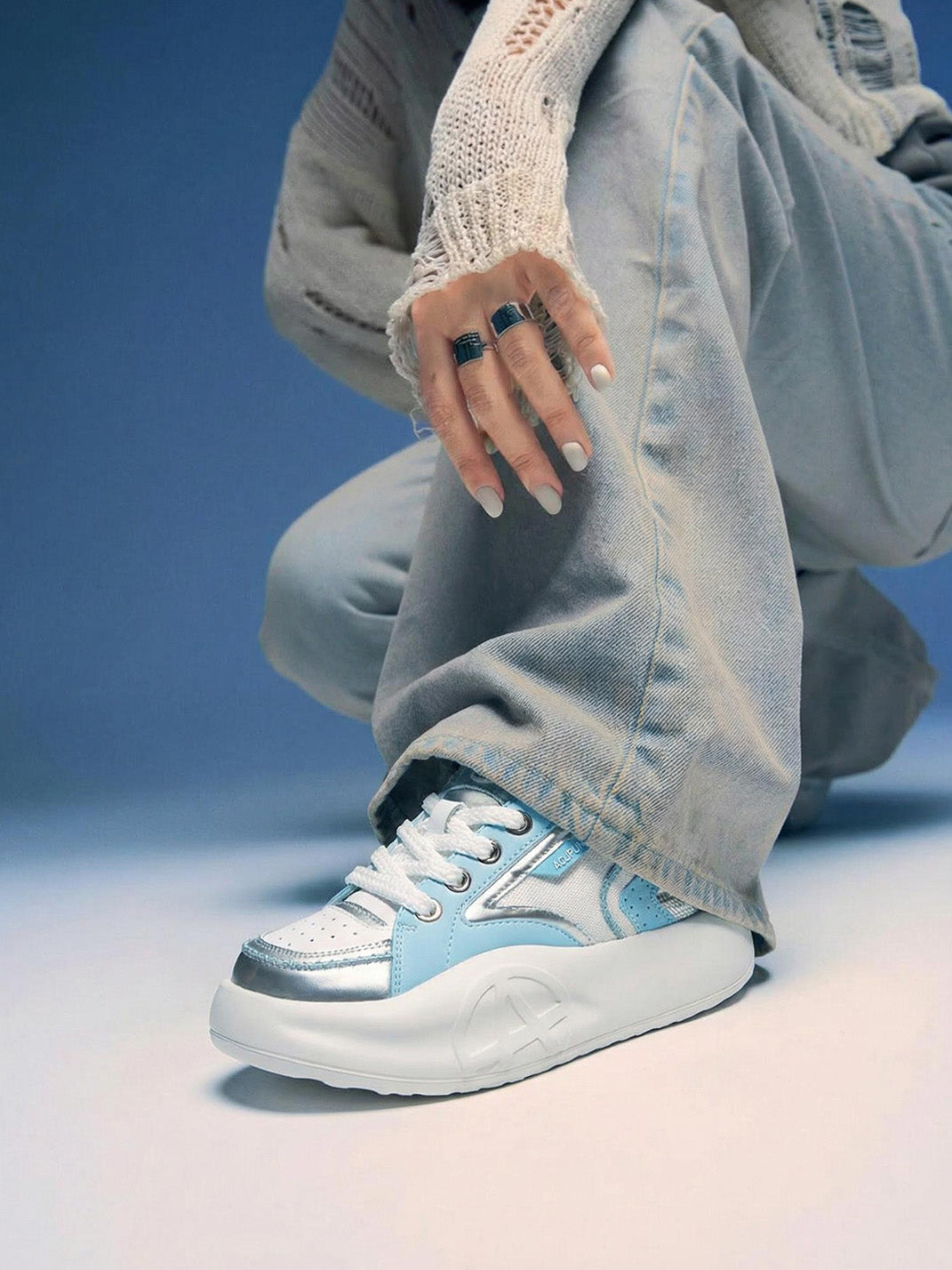 Pastel Breathable Platform Runner Sneakers