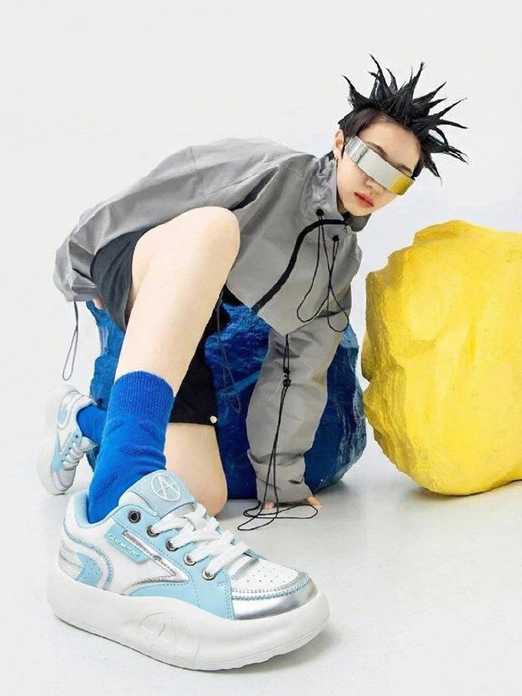 Pastel Breathable Platform Runner Sneakers