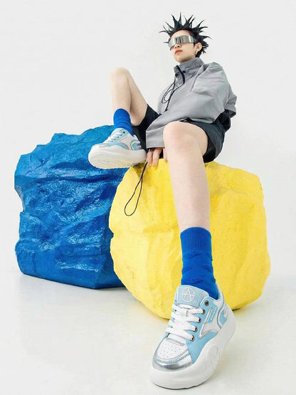 Pastel Breathable Platform Runner Sneakers