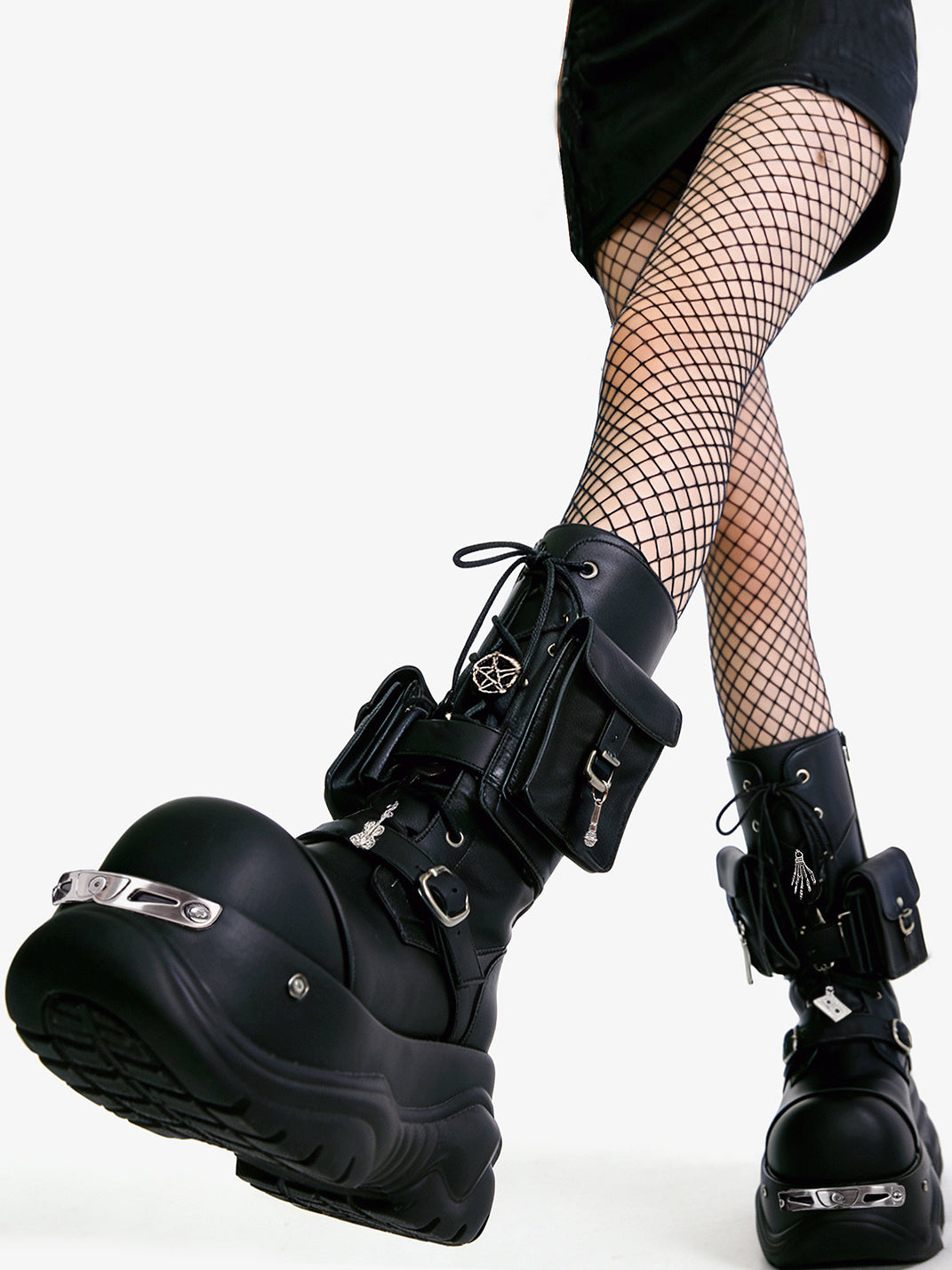 Utility-Lace Chunky Combat Boots