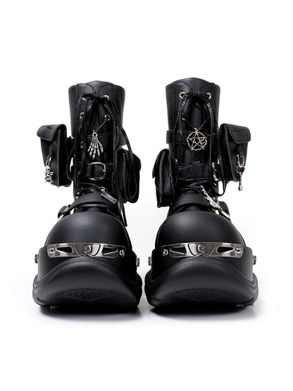 Utility-Lace Chunky Combat Boots