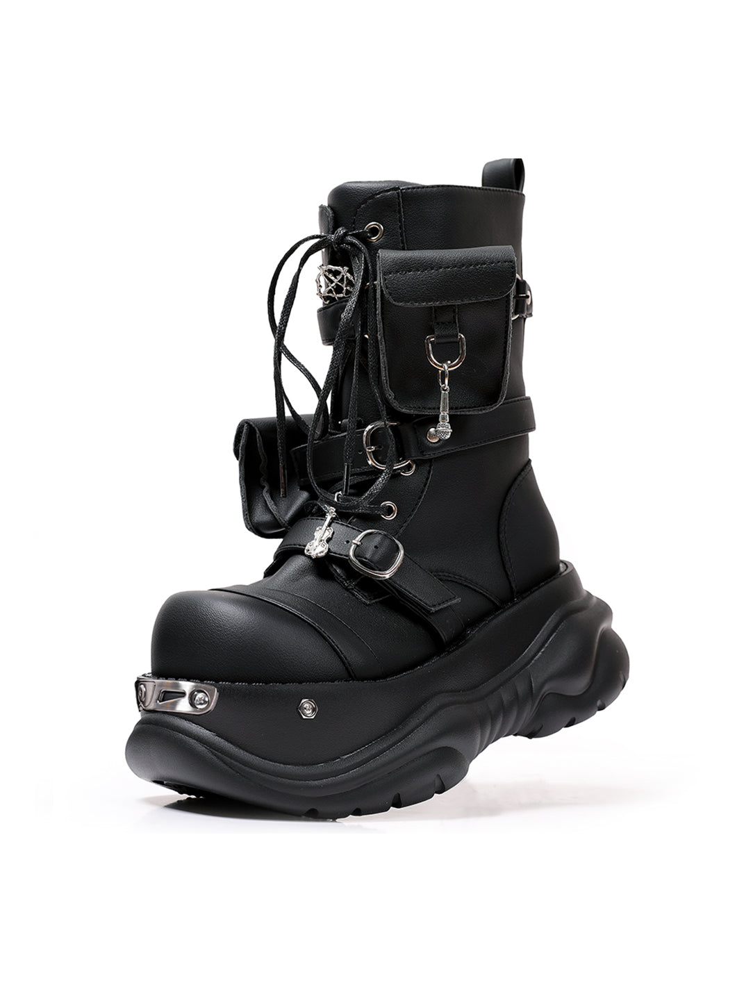 Utility-Lace Chunky Combat Boots