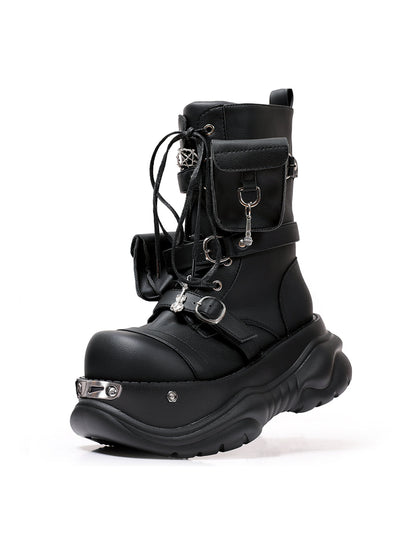 Utility-Lace Chunky Combat Boots