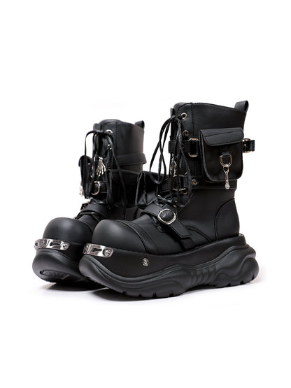 Utility-Lace Chunky Combat Boots