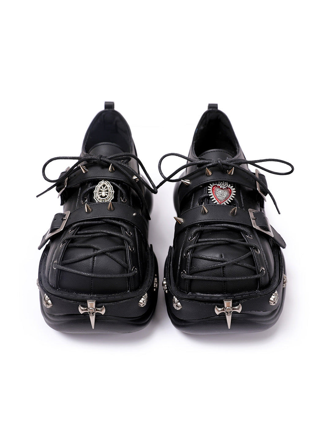 Buckle-Cage Chunky Platform Sneakers