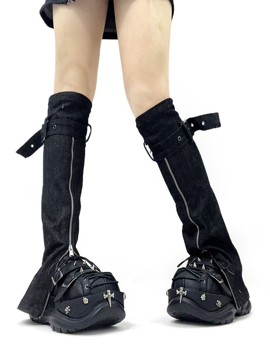 Buckle-Cage Chunky Platform Sneakers