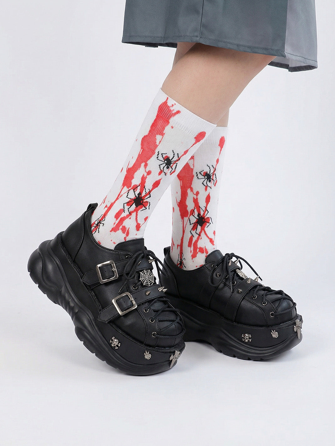 Buckle-Cage Chunky Platform Sneakers