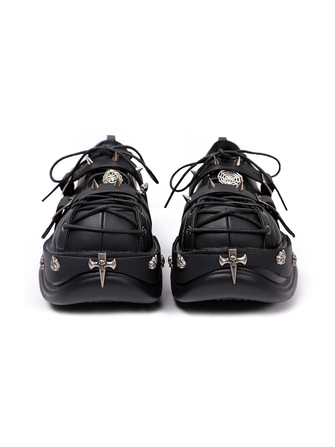 Buckle-Cage Chunky Platform Sneakers