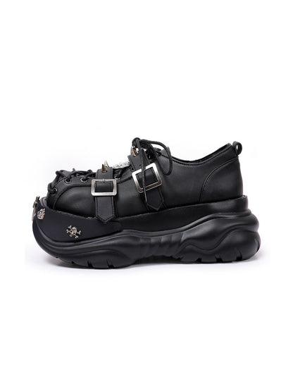 Buckle-Cage Chunky Platform Sneakers