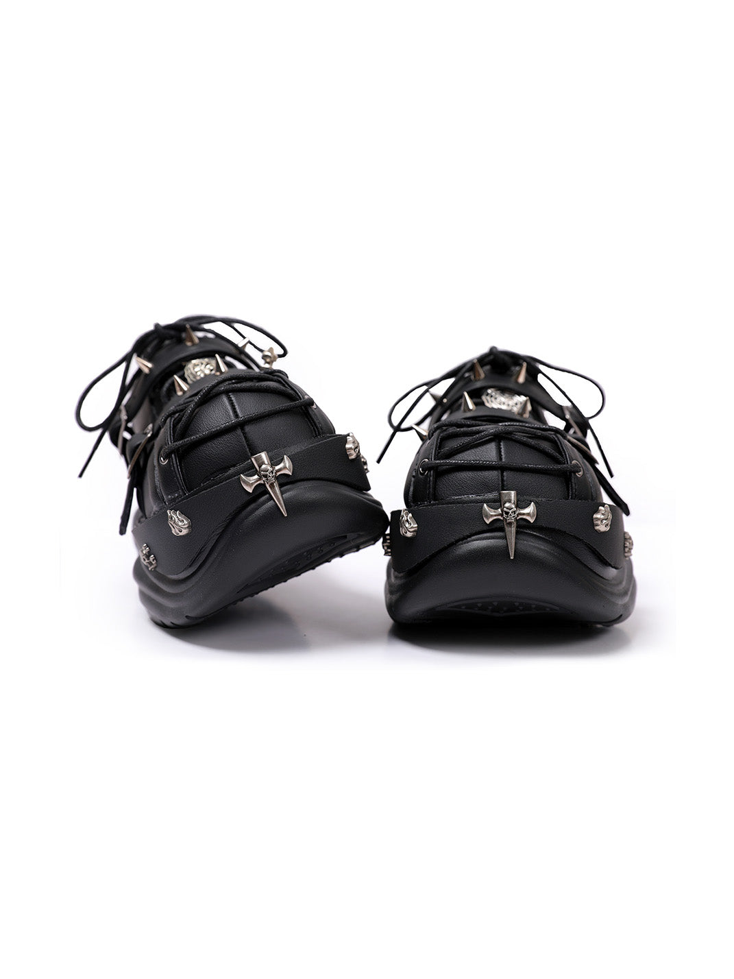 Buckle-Cage Chunky Platform Sneakers