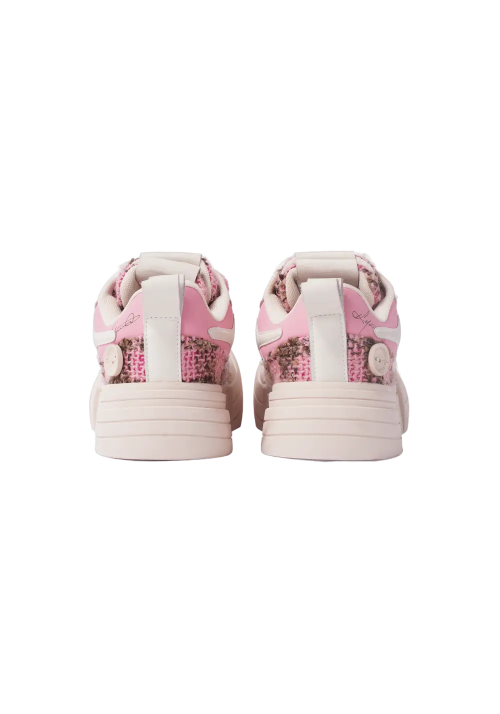 Pink Glitter Smile Platform Sneakers