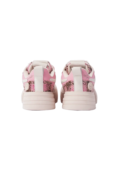 Pink Glitter Smile Platform Sneakers