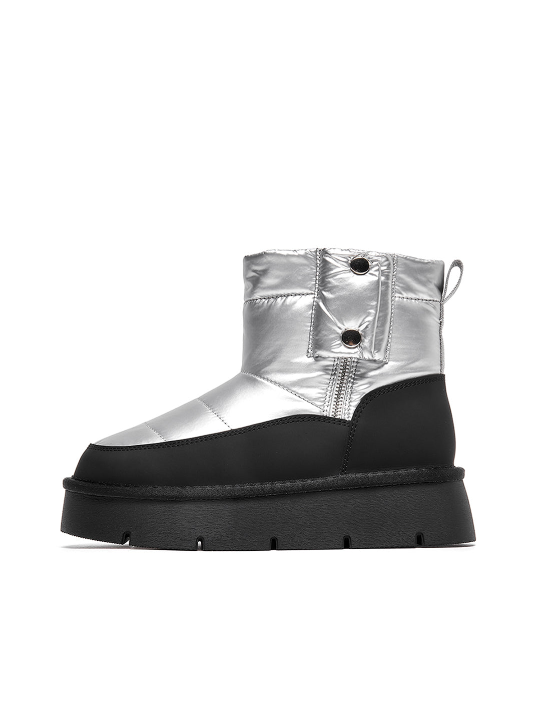 Pink Quilted Platform Snow Boots
