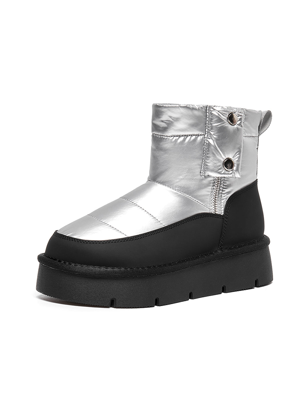 Pink Quilted Platform Snow Boots