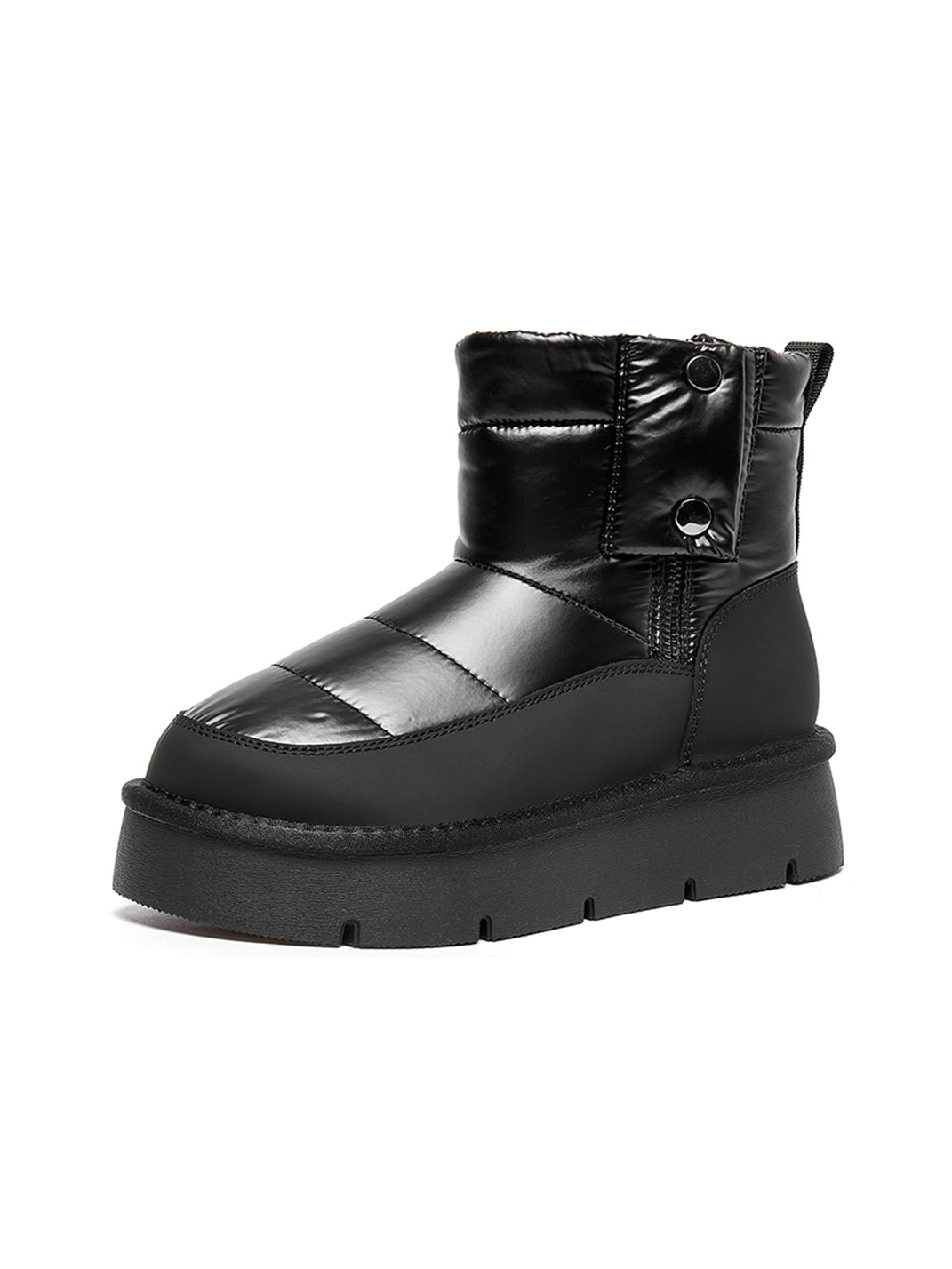 Pink Quilted Platform Snow Boots