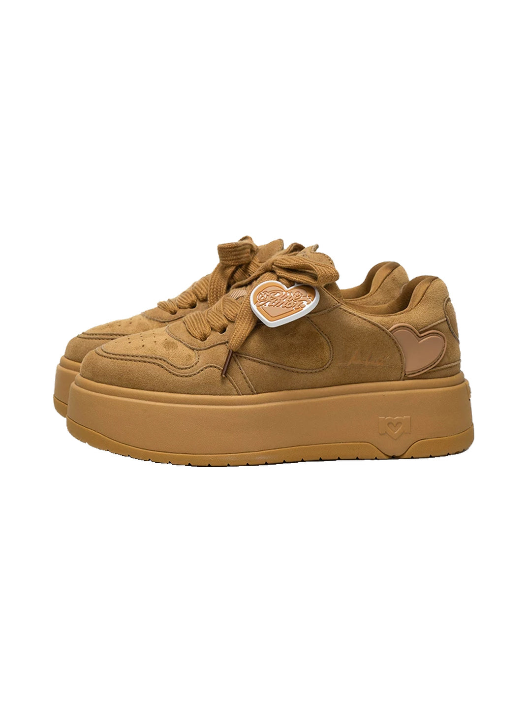 Monochrome Brown Platform Skate Sneakers